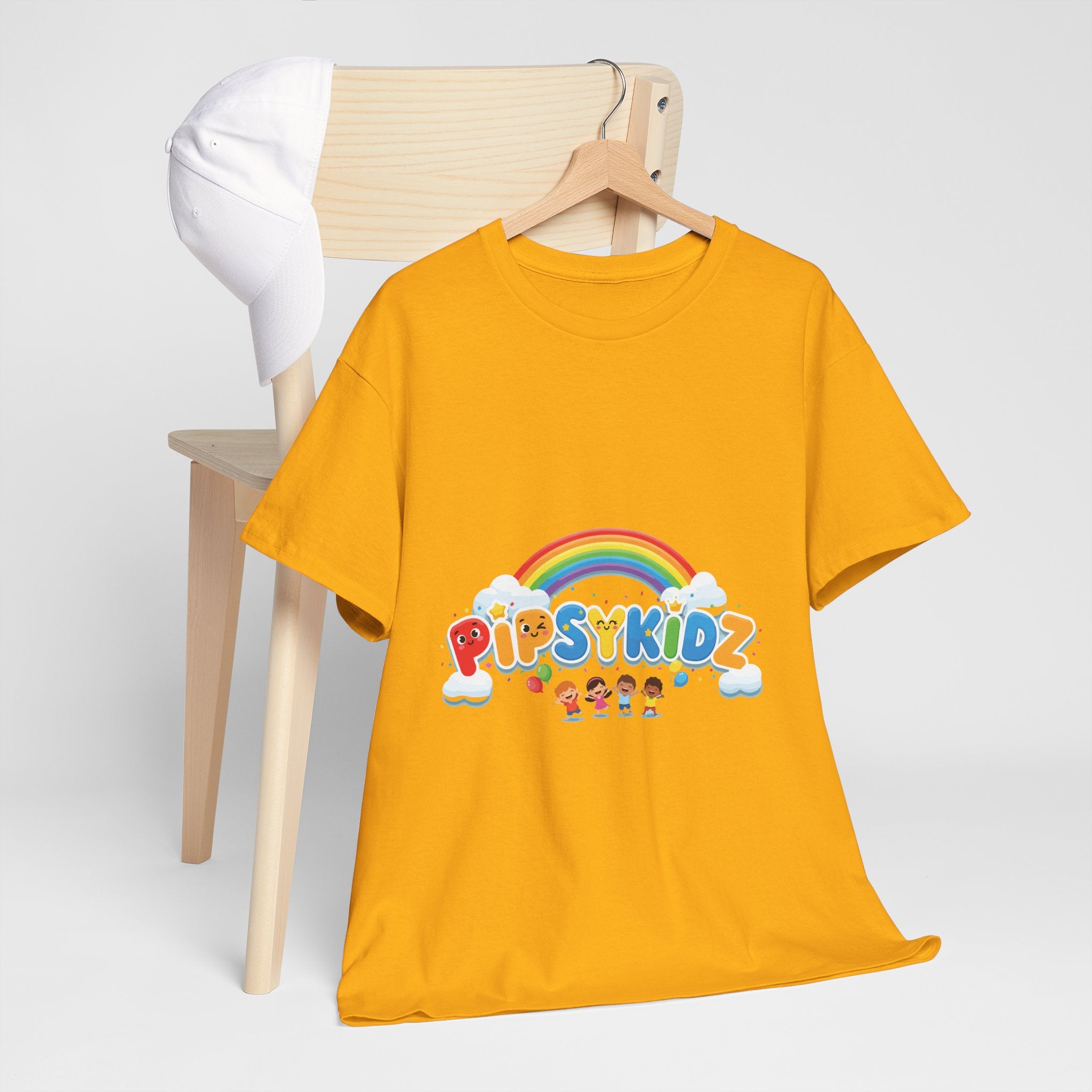 Kids T‑Shirt — Colorful "PipsyKidz" Rainbow Design for Children