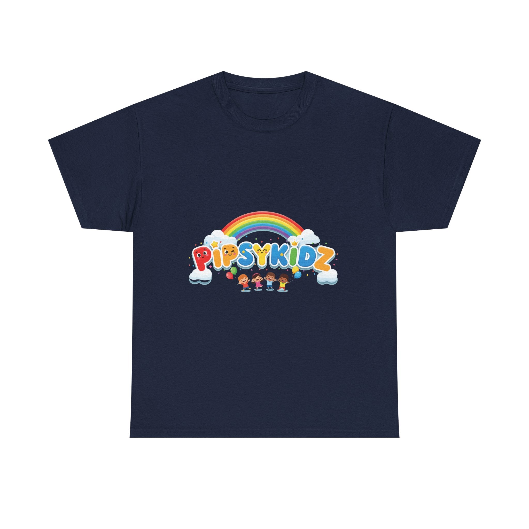 Kids T‑Shirt — Colorful "PipsyKidz" Rainbow Design for Children