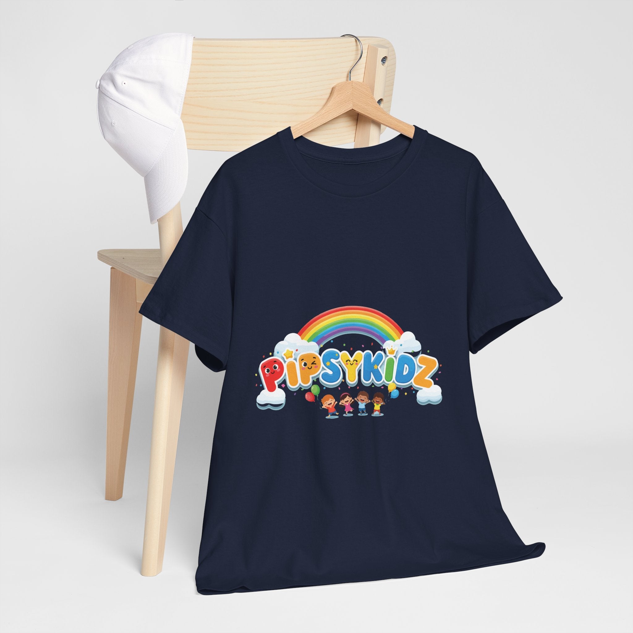 Kids T‑Shirt — Colorful "PipsyKidz" Rainbow Design for Children