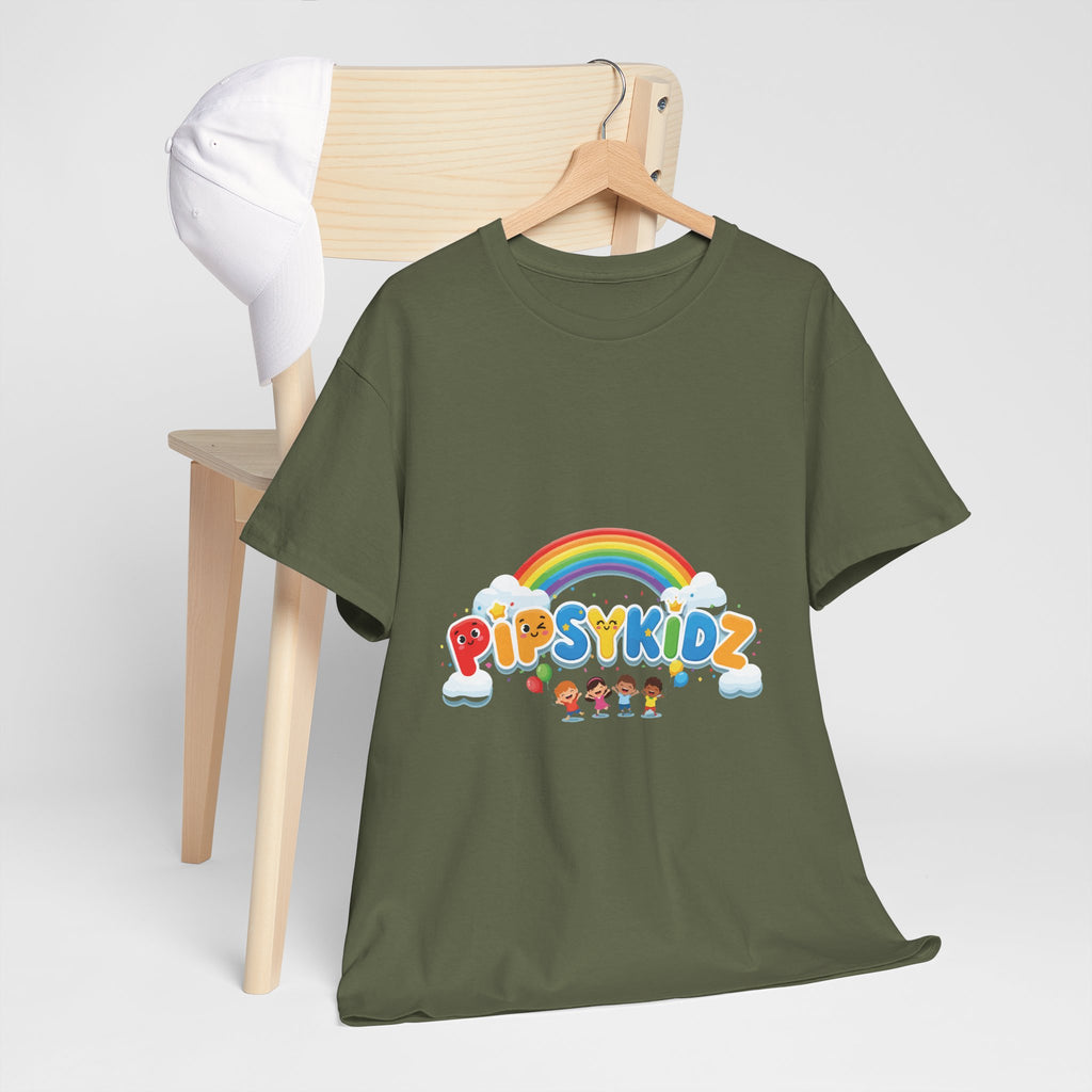 Kids T‑Shirt — Colorful "PipsyKidz" Rainbow Design for Children