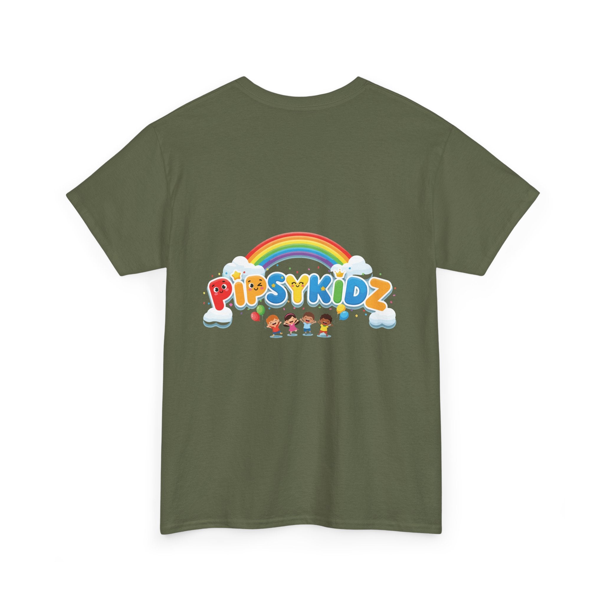 Kids T‑Shirt — Colorful "PipsyKidz" Rainbow Design for Children