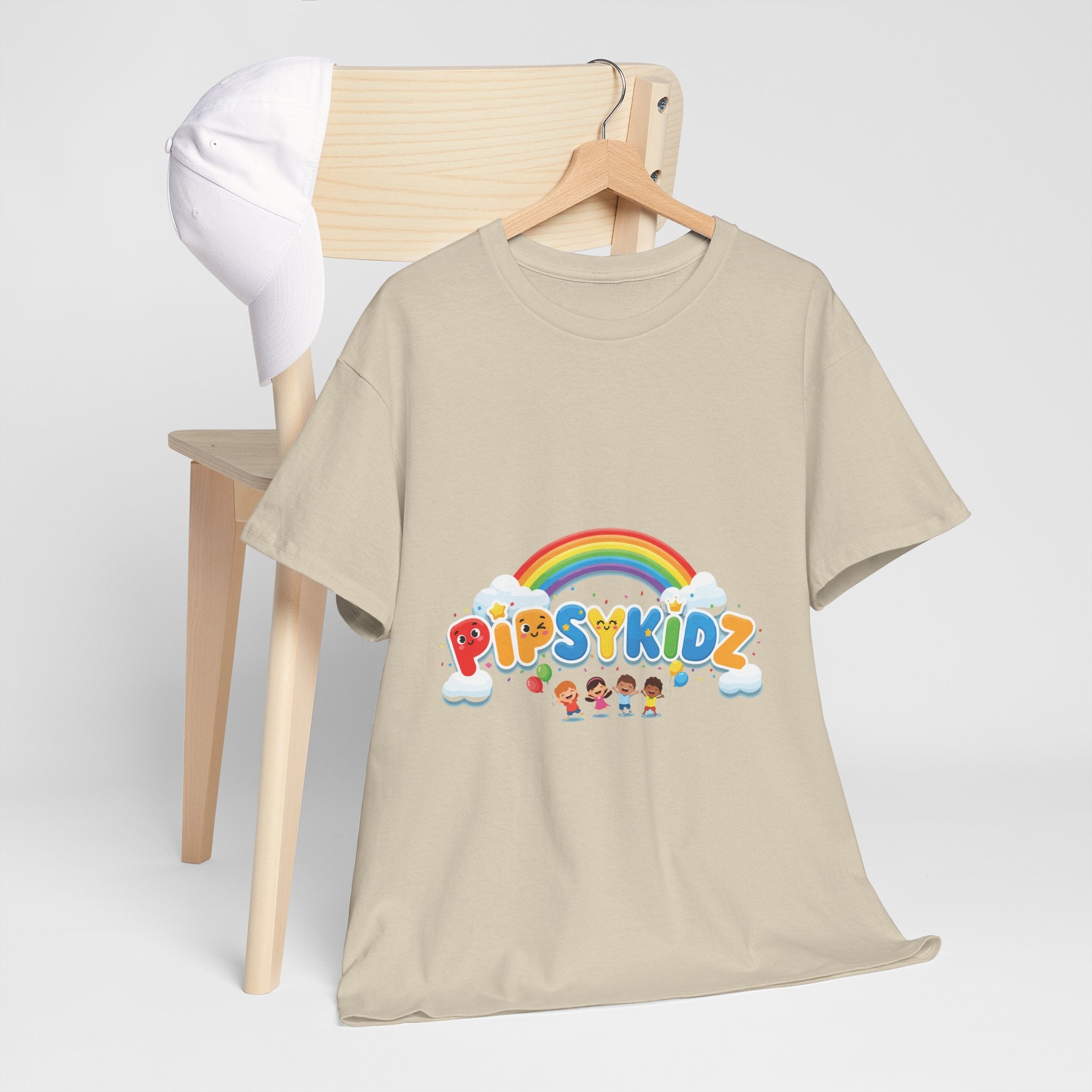 Kids T‑Shirt — Colorful "PipsyKidz" Rainbow Design for Children