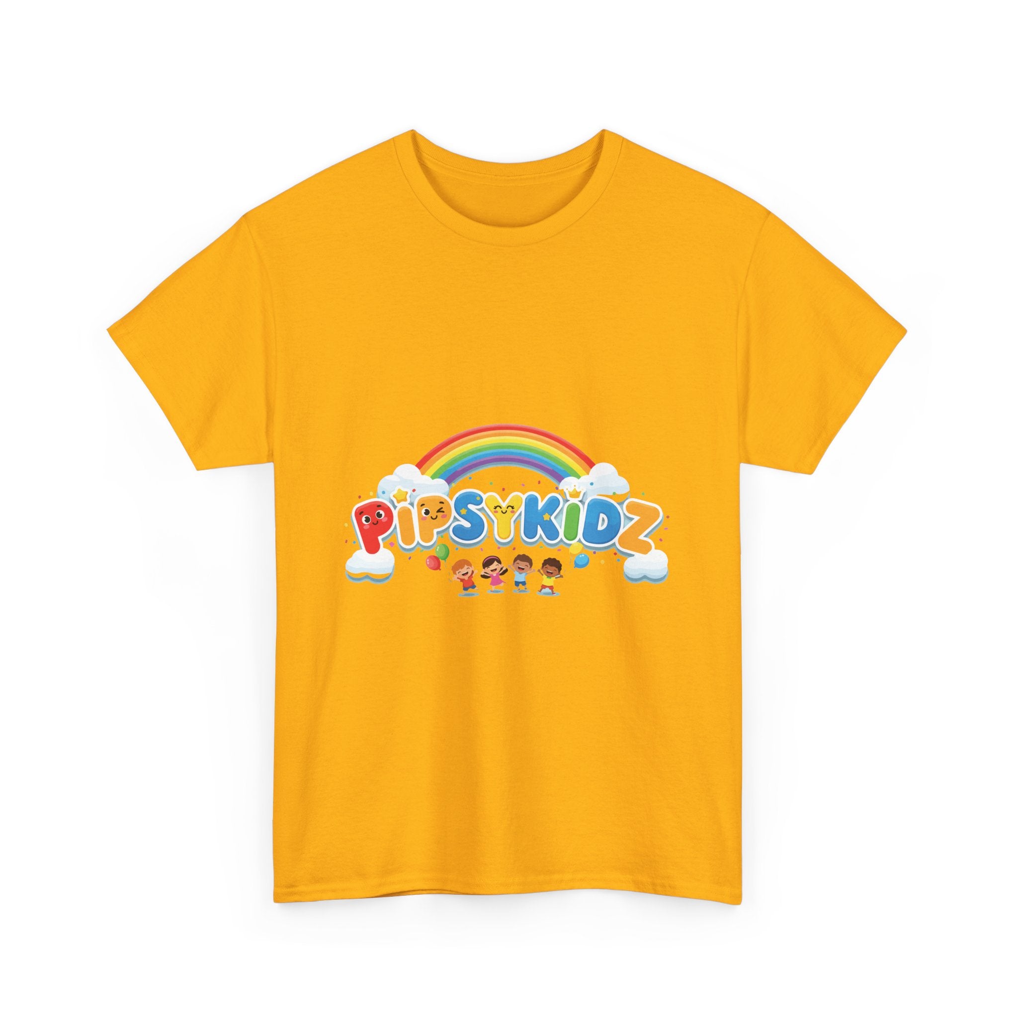 Kids T‑Shirt — Colorful "PipsyKidz" Rainbow Design for Children