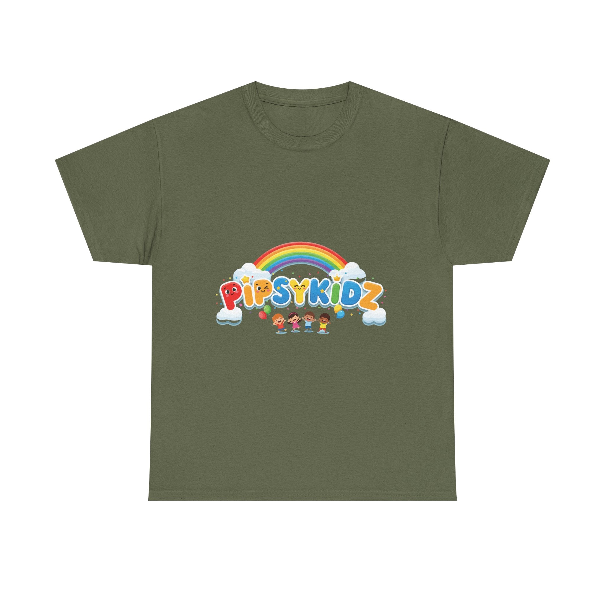 Kids T‑Shirt — Colorful "PipsyKidz" Rainbow Design for Children