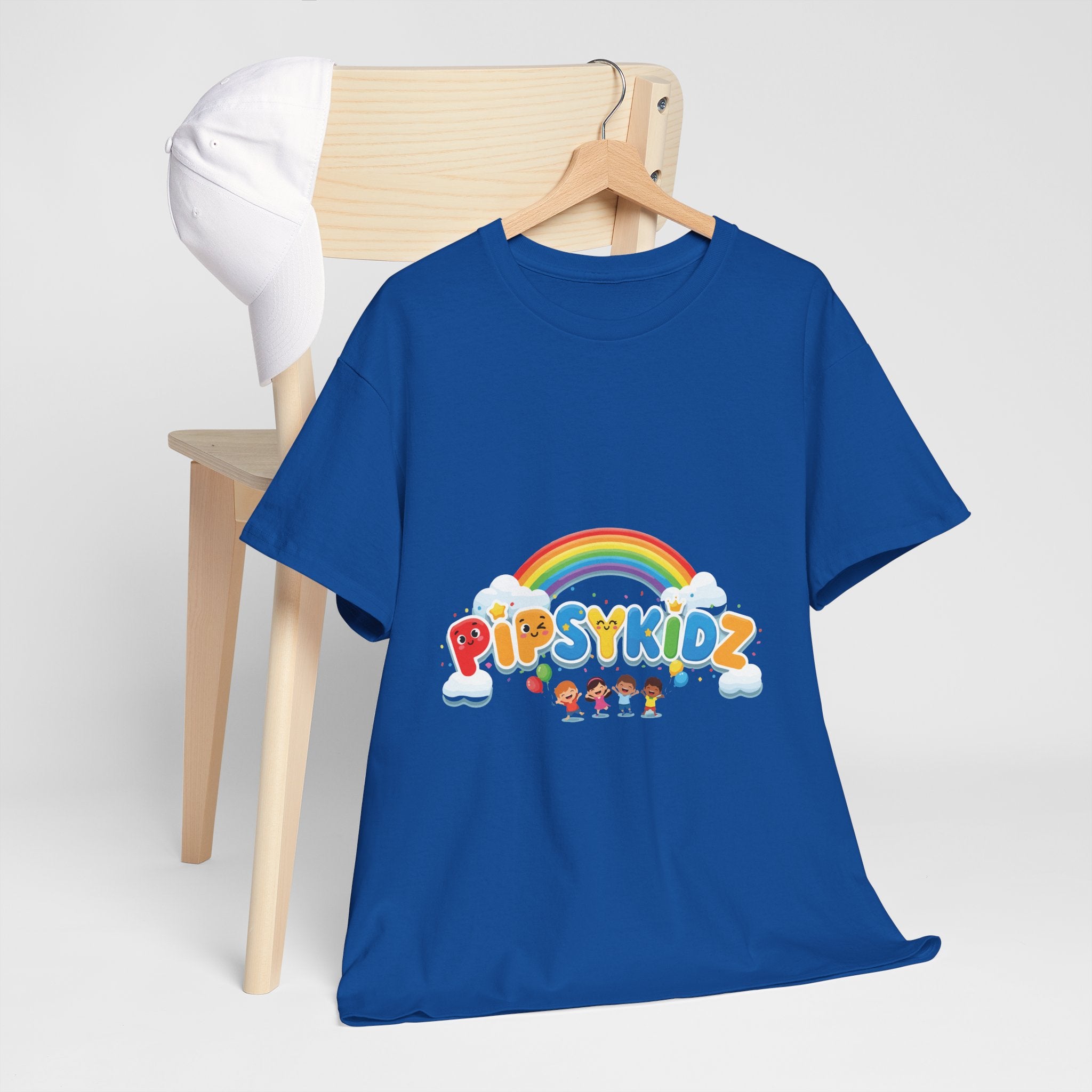 Kids T‑Shirt — Colorful "PipsyKidz" Rainbow Design for Children