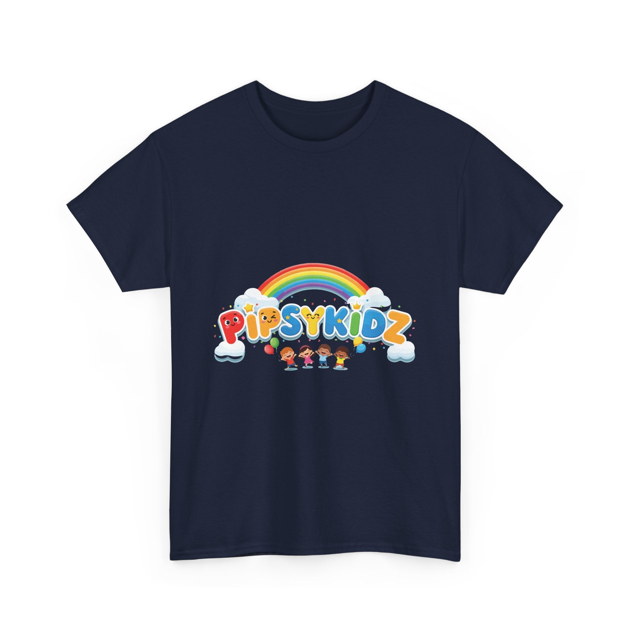 Kids T‑Shirt — Colorful "PipsyKidz" Rainbow Design for Children