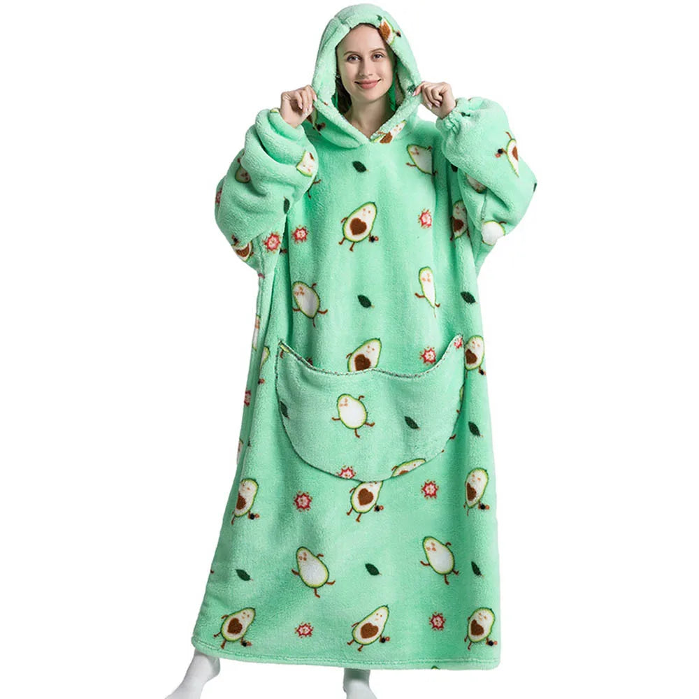 Wearable Plush Blanket Hoodie