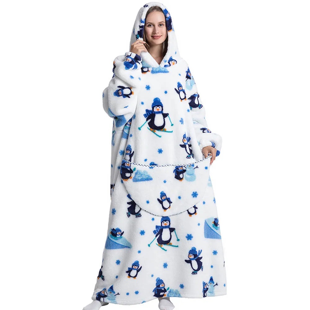 Wearable Plush Blanket Hoodie