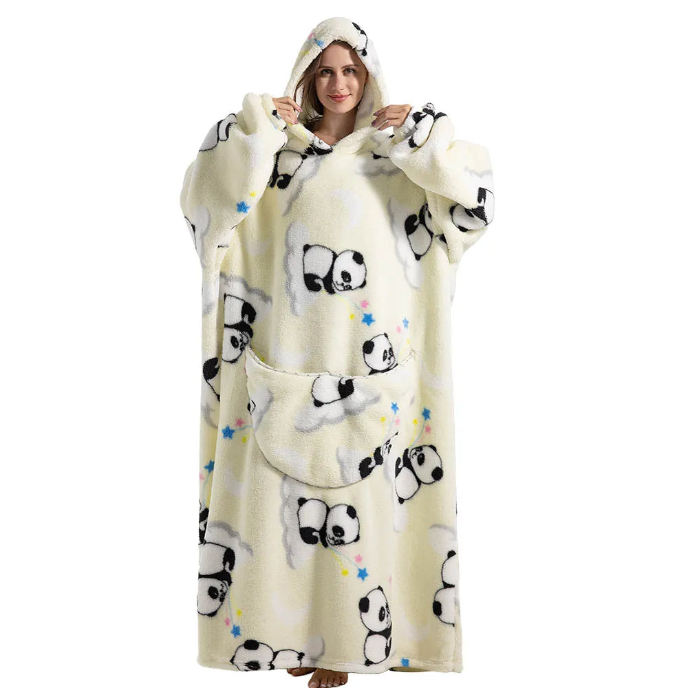 Wearable Plush Blanket Hoodie