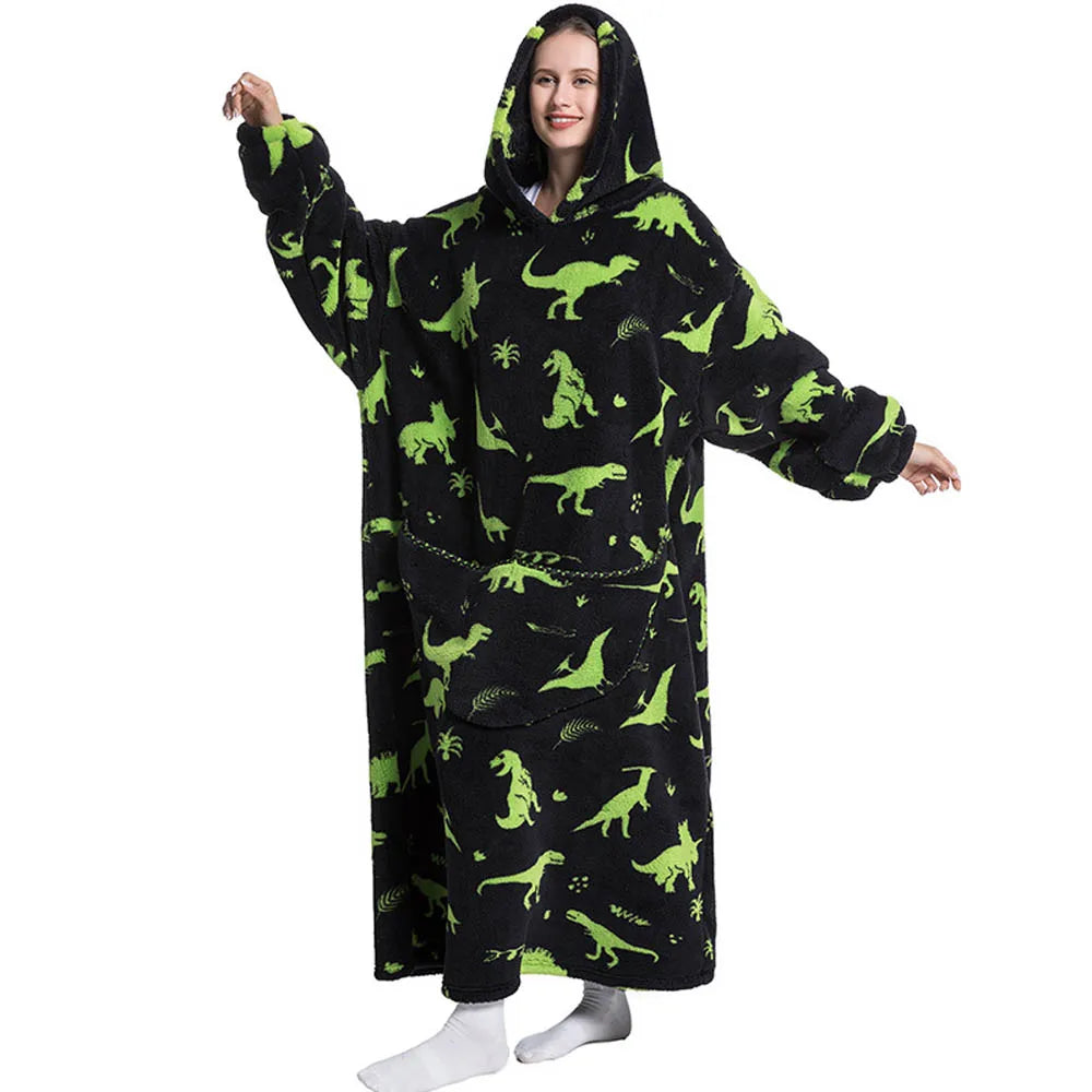 Wearable Plush Blanket Hoodie