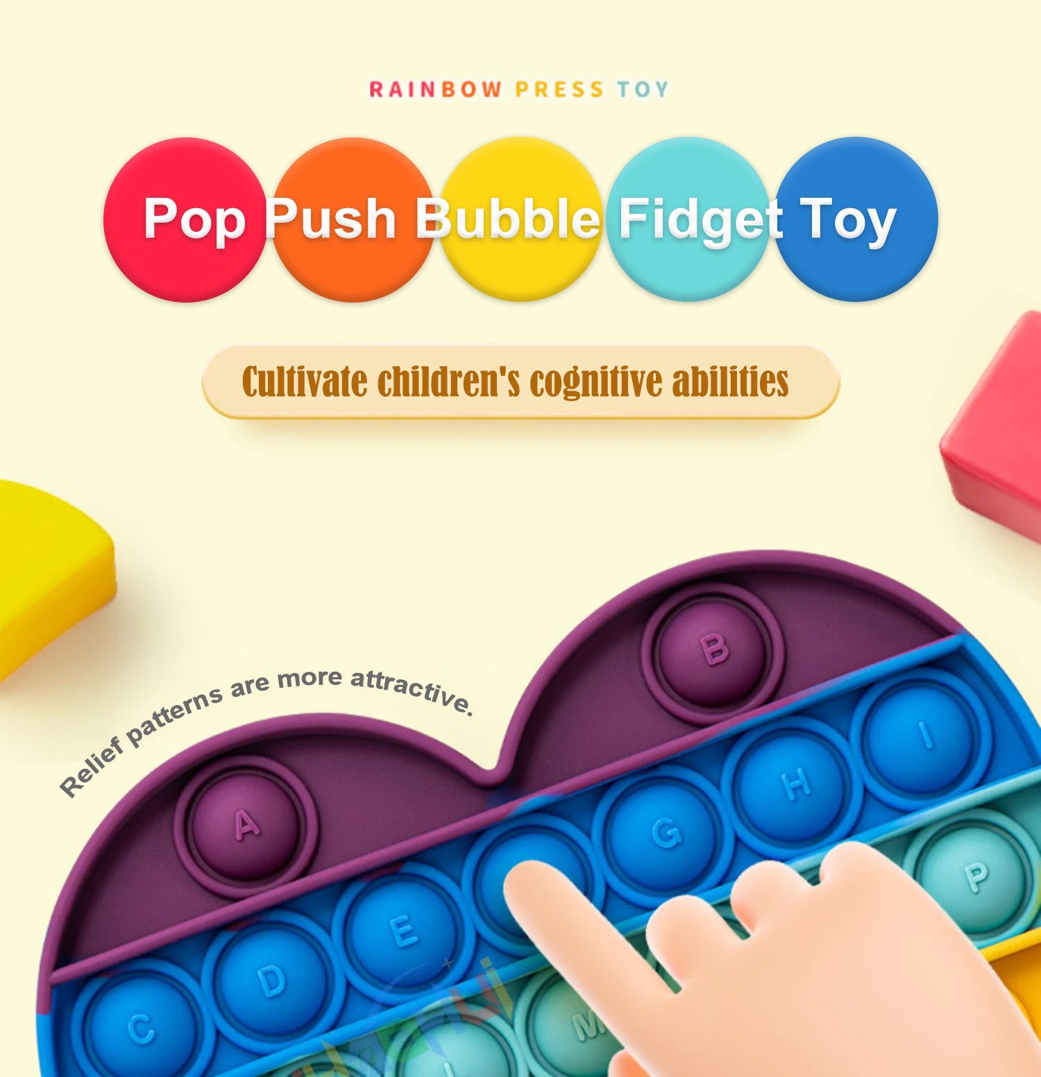 Rainbow Pop Bubble Fidget Toy