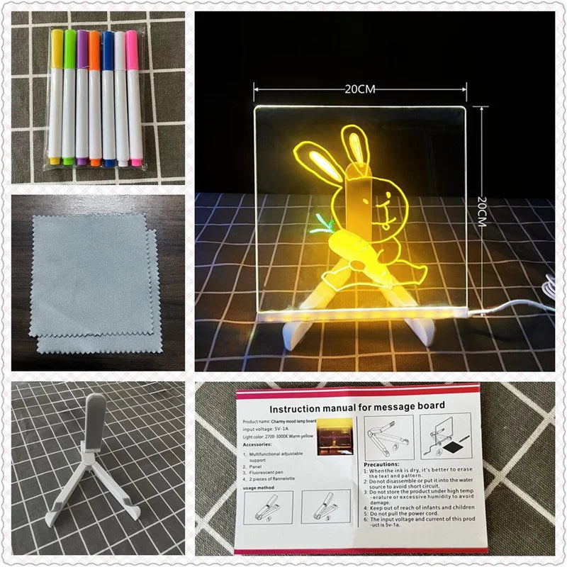 LED Glow Drawing Board