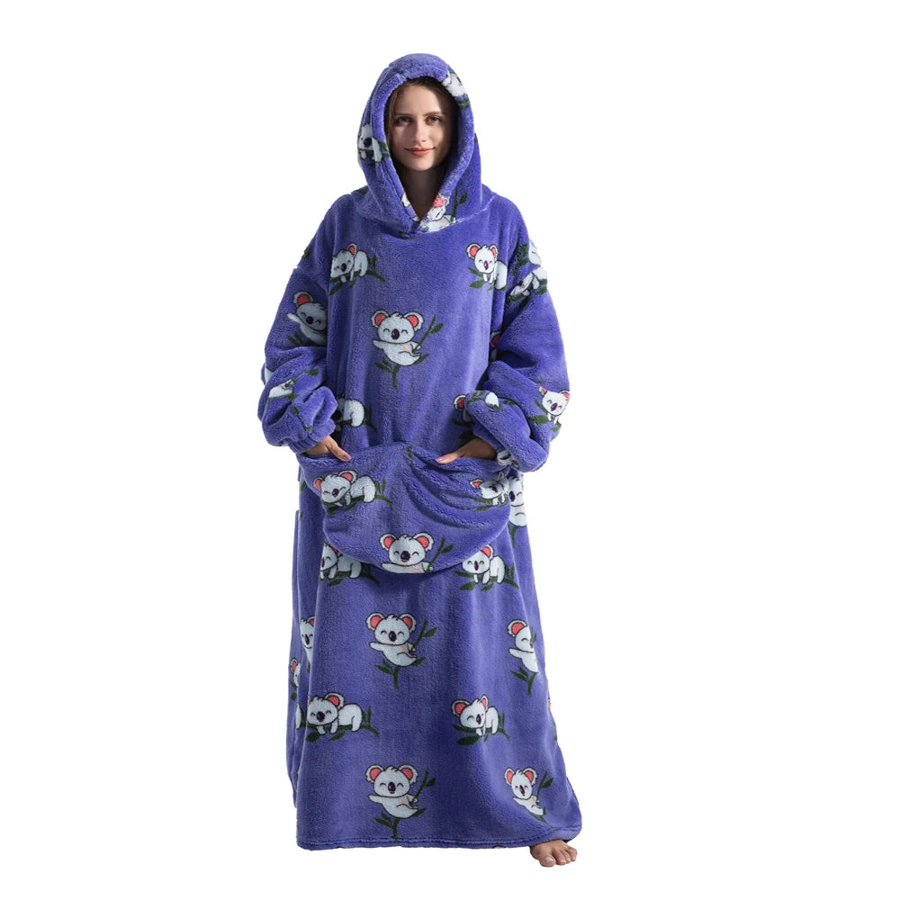 Wearable Plush Blanket Hoodie