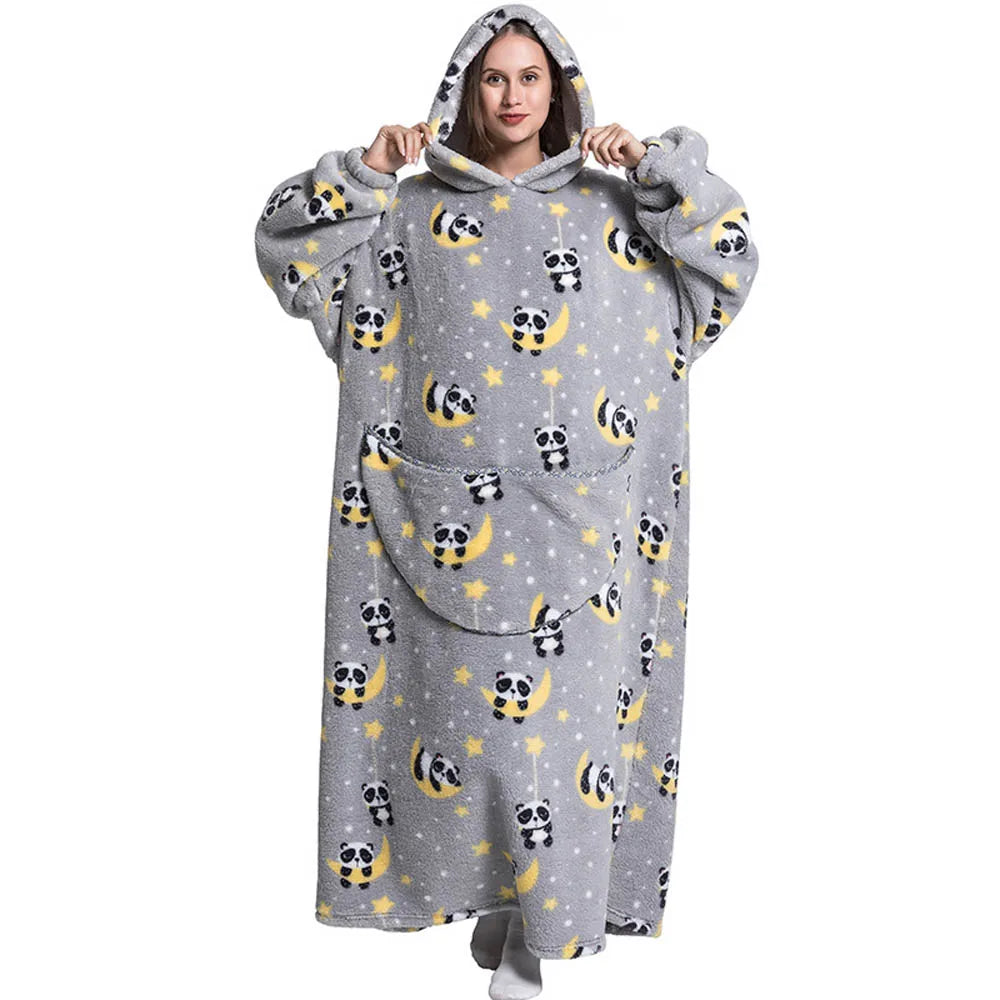 Wearable Plush Blanket Hoodie