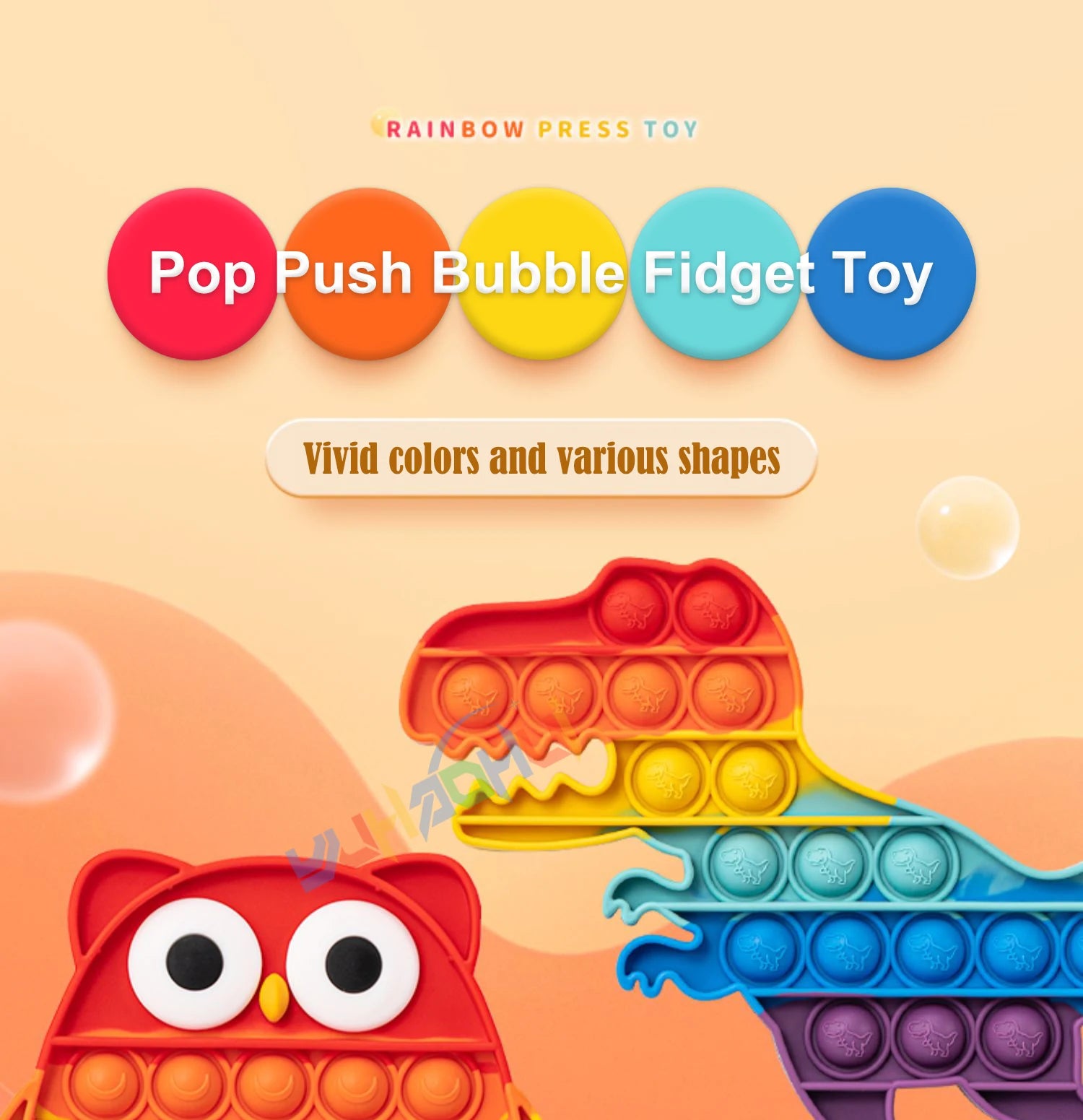 Rainbow Pop Bubble Fidget Toy