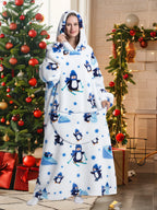 Wearable Plush Blanket Hoodie