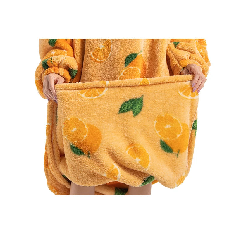 Wearable Plush Blanket Hoodie