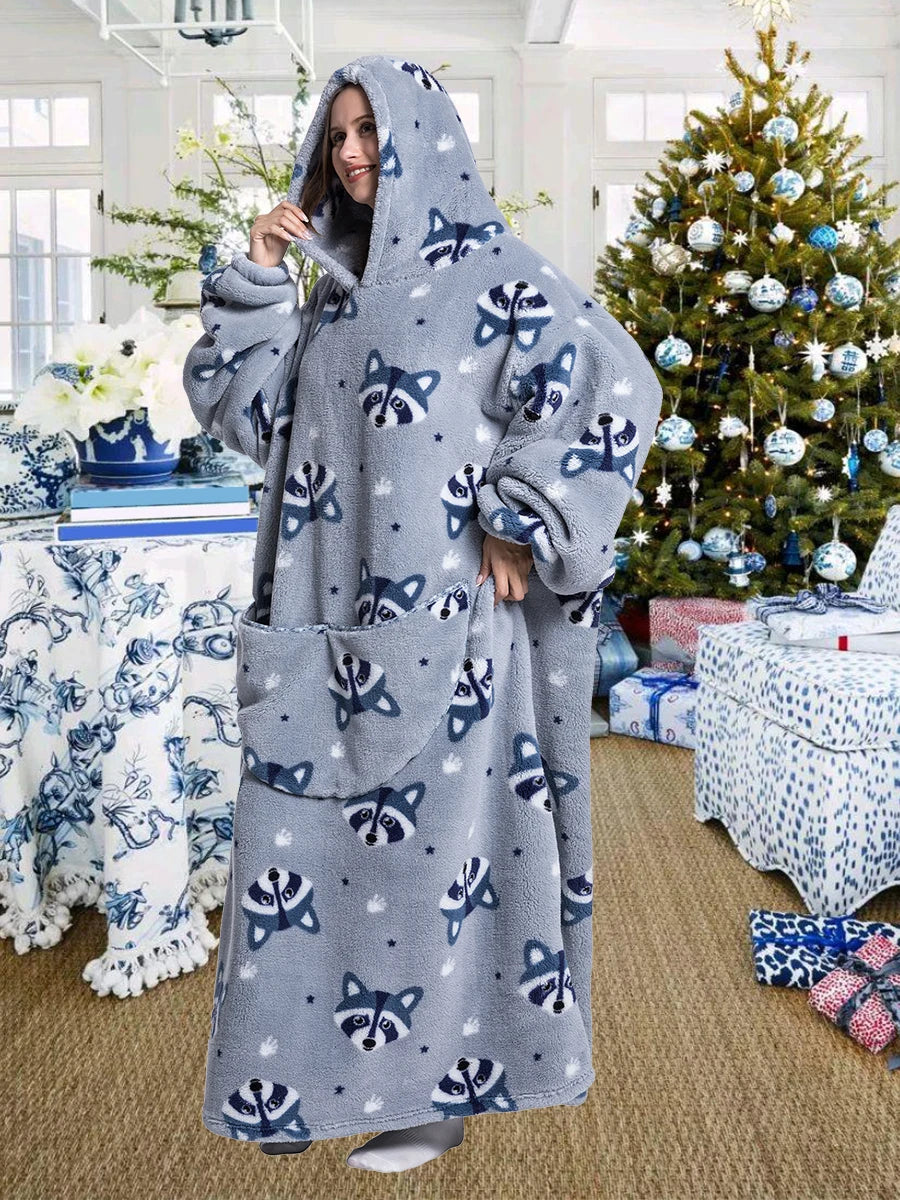 Wearable Plush Blanket Hoodie
