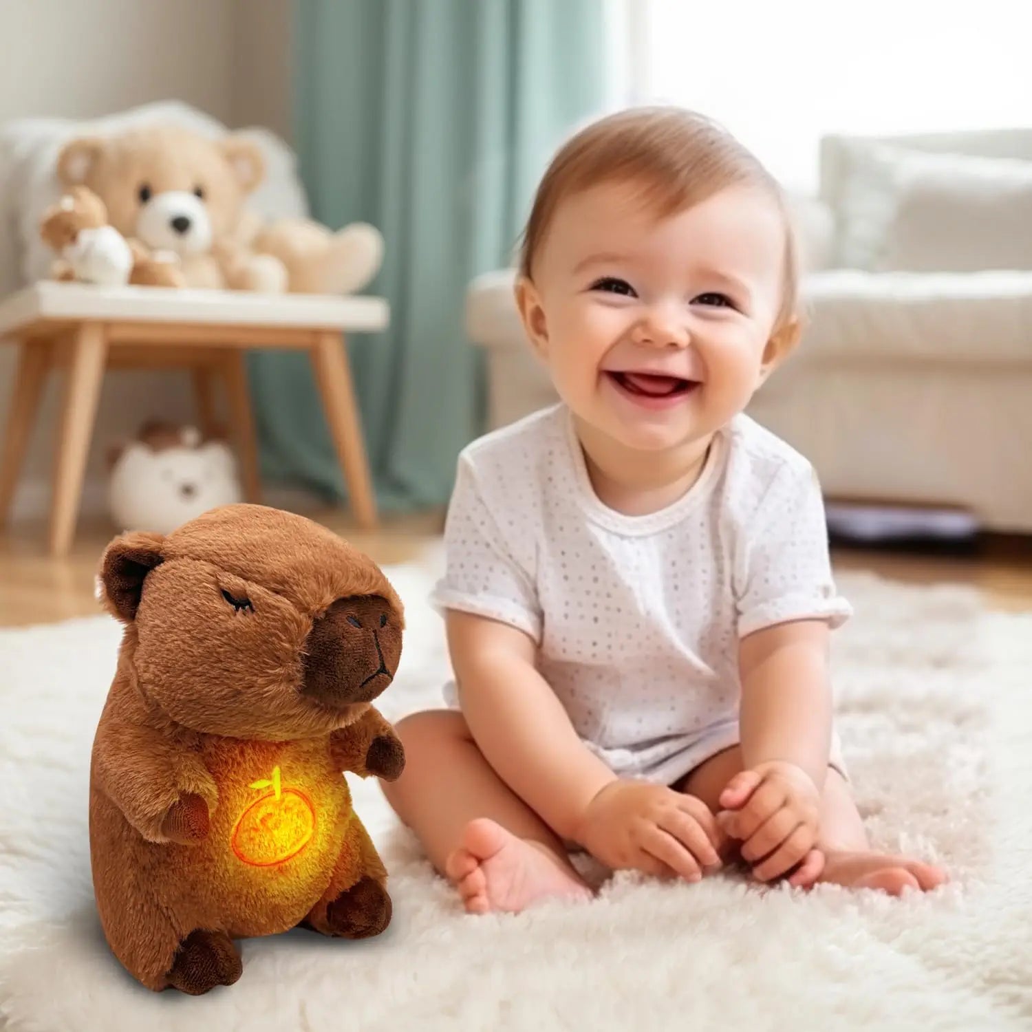 Breathing Capybara Plush Toy