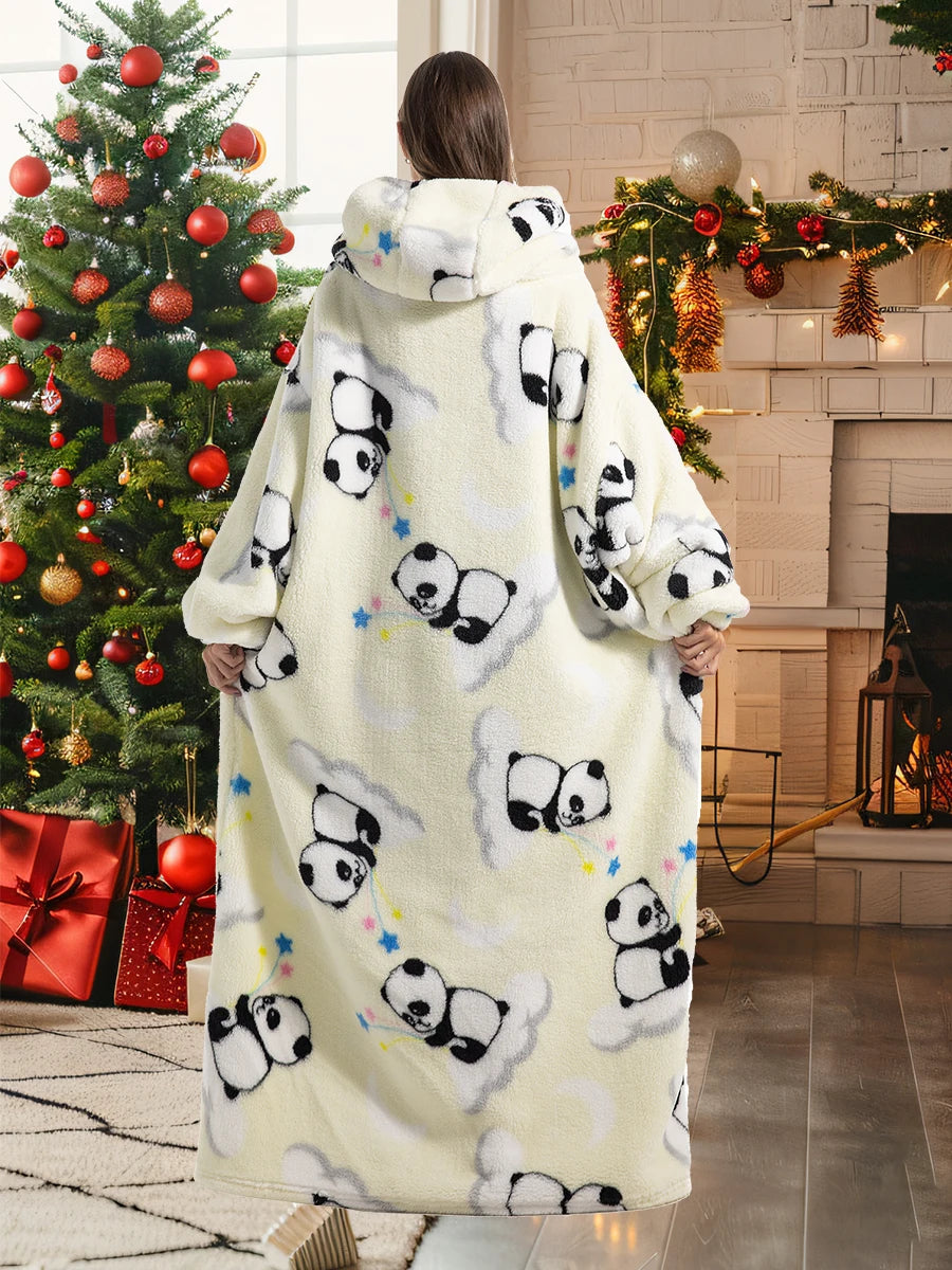 Wearable Plush Blanket Hoodie