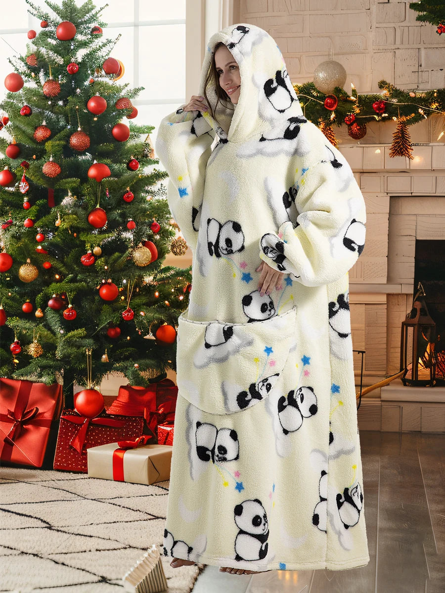 Wearable Plush Blanket Hoodie