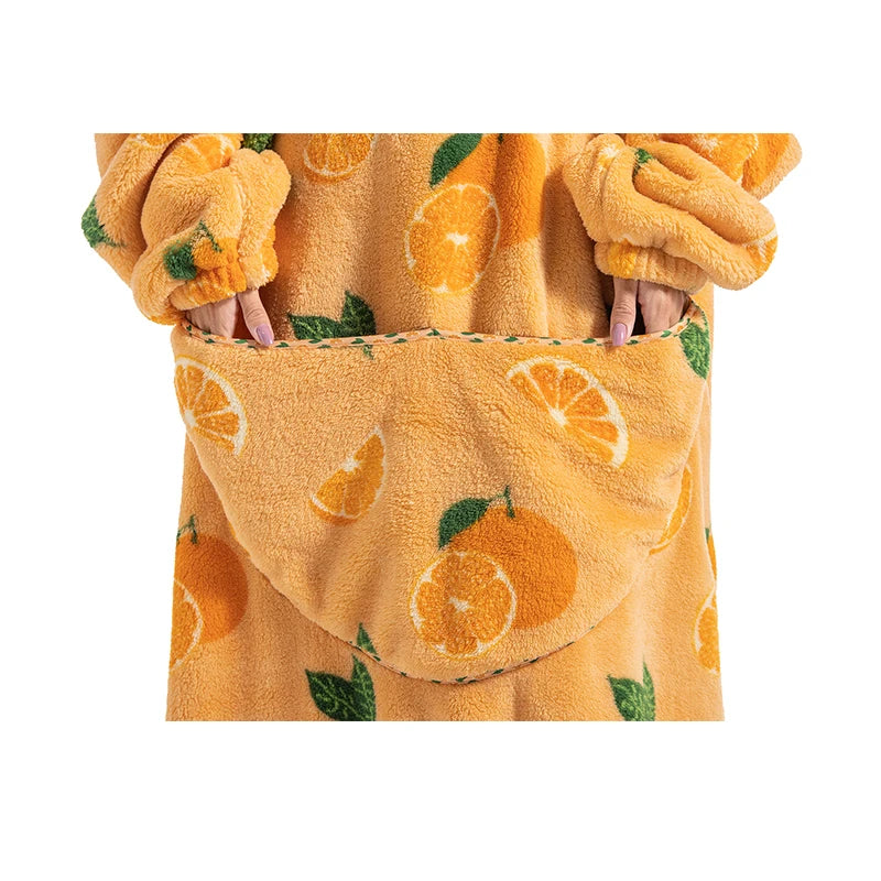 Wearable Plush Blanket Hoodie