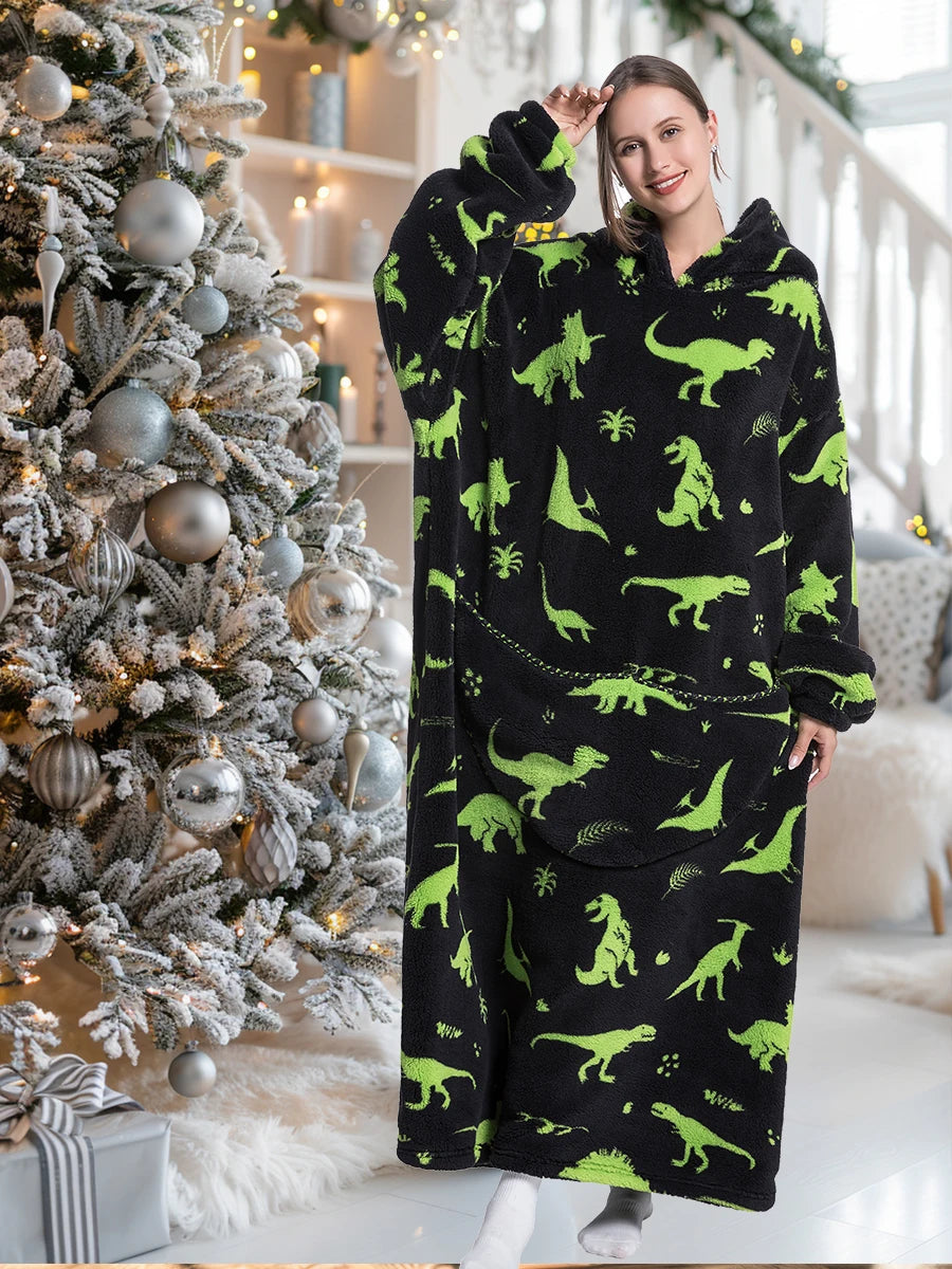 Wearable Plush Blanket Hoodie