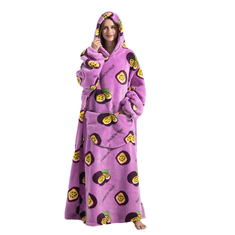 Wearable Plush Blanket Hoodie