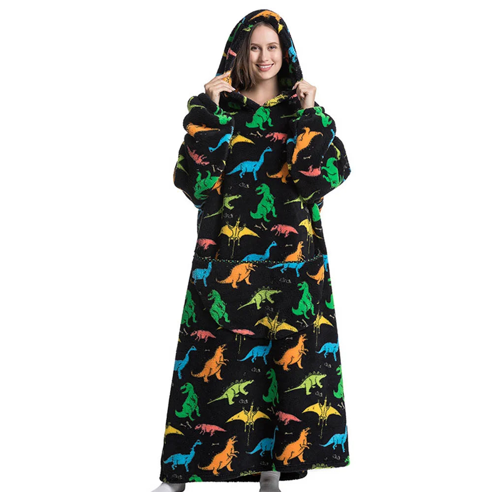 Wearable Plush Blanket Hoodie