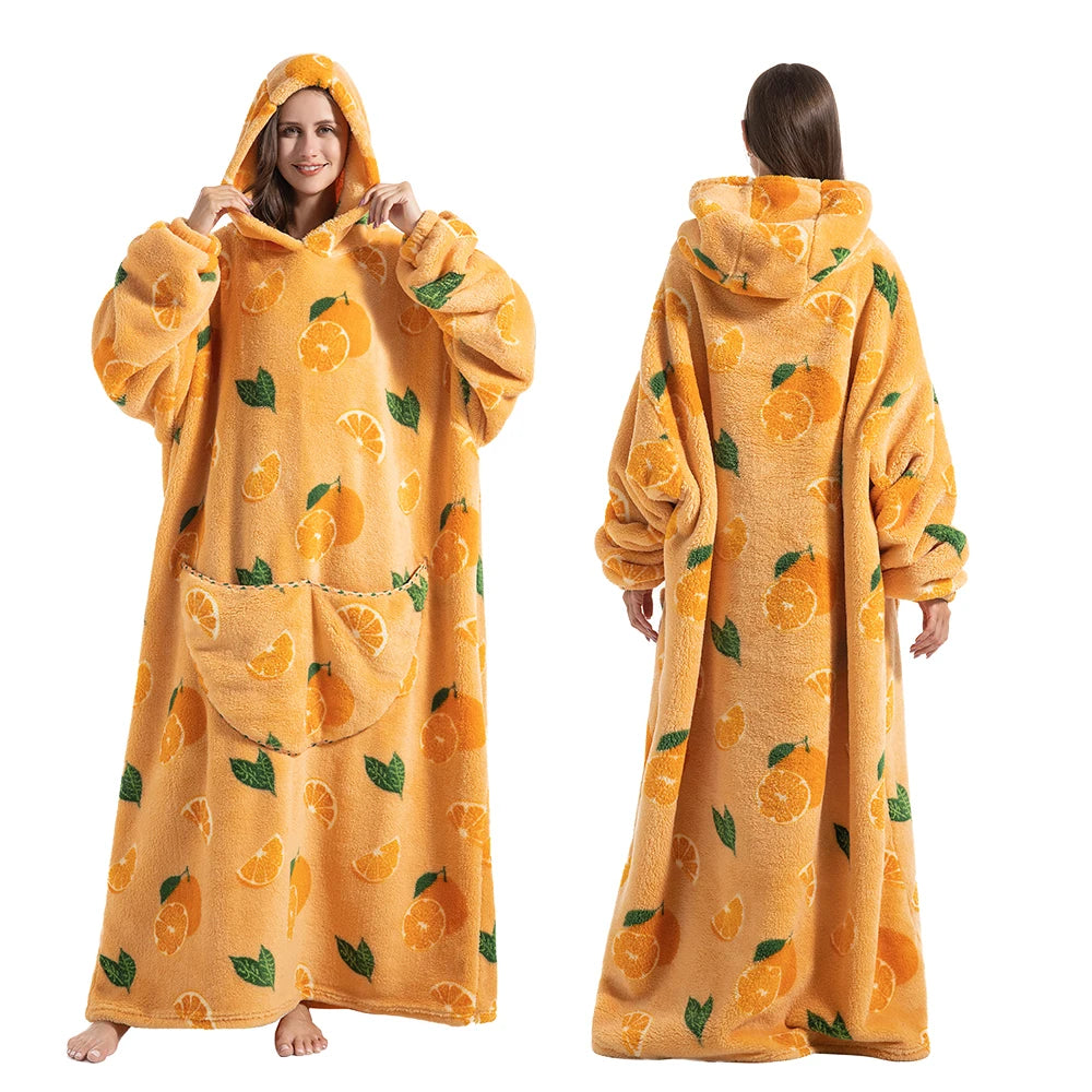 Wearable Plush Blanket Hoodie