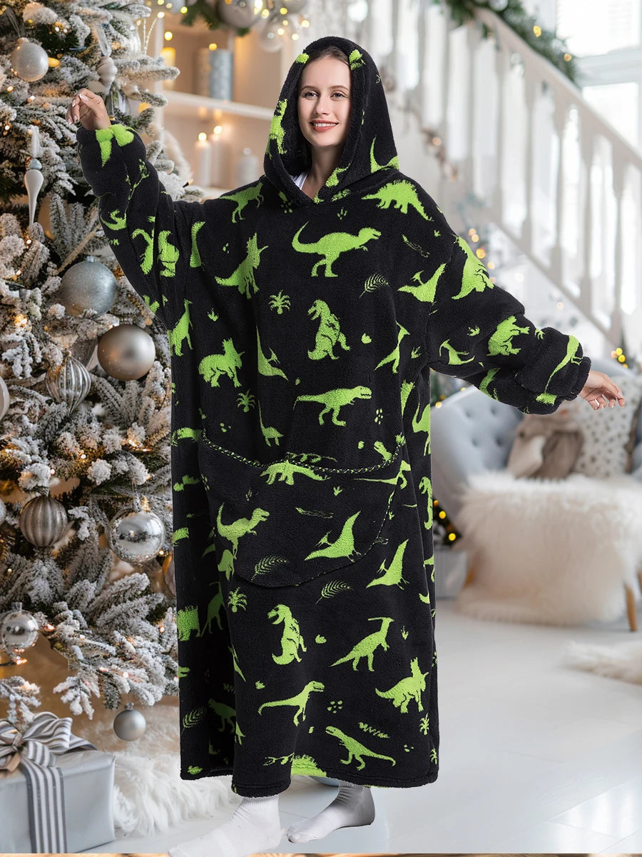 Wearable Plush Blanket Hoodie